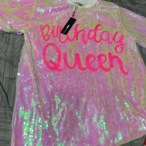 Sequin Tshirt Birthday Dress